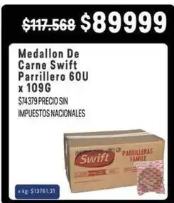 Makro Swift - medallon de carne parrillero oferta