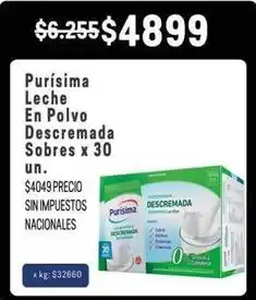 Makro Purísima - leche en polvo descremada sobres oferta