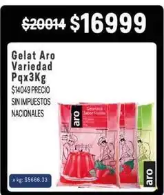 Makro Aro - gelat variedad oferta