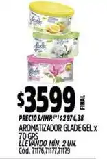Supermercados Yaguar Glade - aromatizador glade gel oferta