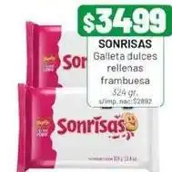 Almacor Sonrisas - galleta dulces rellenas frambuesa oferta