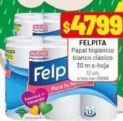 Almacor Felpita - papel higiénico blanco clásico oferta