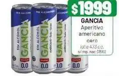 Almacor Gancia - aperitivo americano cero oferta