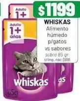 Almacor Whiskas - alimento h uevo p/gatos vs sabores oferta