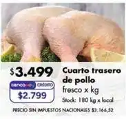 Disco Cuarto trasero de pollo fresco oferta