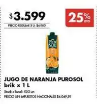 Disco Sol - jugo de naranja oferta