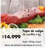 Disco Tapa de nalga de novillito oferta