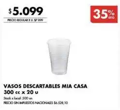 Disco Vasos descartables oferta