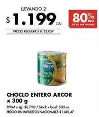 Disco Arcor - chocho entero oferta