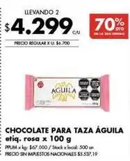 Disco Aguila - chocolate para taza oferta