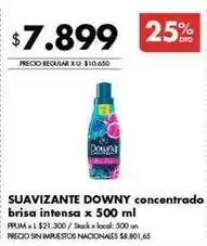 Disco Downy - suavizante concentrado brisa intensa oferta