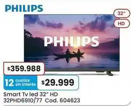 Philips - smart tv led 32 hd 32phd6910/77
