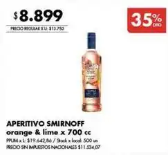 Disco Smirnoff - aperitivo oferta