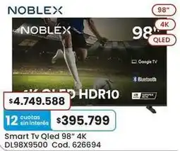 Coto Noblex - smart tv qled 98 4k dl98x9500 oferta