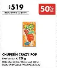 Disco Crazy pop - chupetin crazy pop oferta
