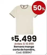 Remera manga corta de hombre, cod. 608947