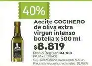 Jumbo Cocinero - aceite de oliva extra virgen intenso botella x 500 ml oferta