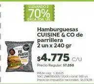 Jumbo Cuisine - hamburguesas de parrillera 2 un x 240 gr oferta