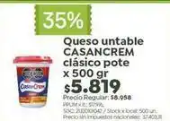 Jumbo Casancrem - queso untable cl uevo sico pote oferta