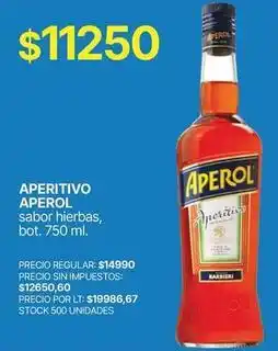 Supermercados Vea Aperol - aperitivo oferta