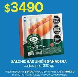 Supermercados Vea Unión - salchichas cortas oferta