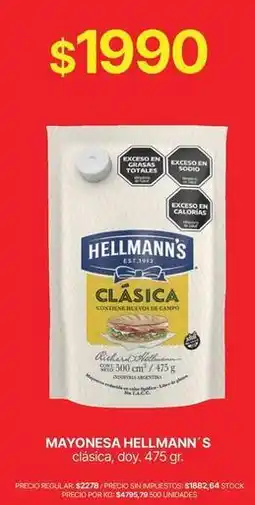 Supermercados Vea Hellmann's - mayonesa clásica oferta