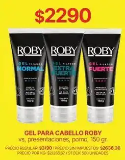 Supermercados Vea Roby - gel para cabello oferta