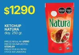 Supermercados Vea Natura - ketchup oferta