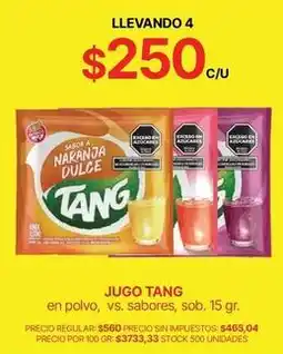 Supermercados Vea Tang - jugo tang en polvo oferta