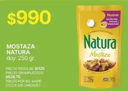 Supermercados Vea Natura - mostaza oferta
