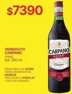 Supermercados Vea Carpano - vermouth oferta