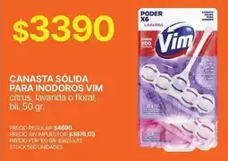 Supermercados Vea Vim - canasta solida para inodoros oferta