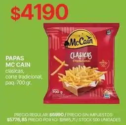 Supermercados Vea Mc cain - papas clásicas corte tradicional oferta