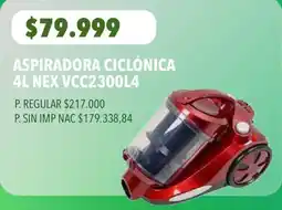 Supermercados Vea Nex aspiradora ciclónica 4l oferta