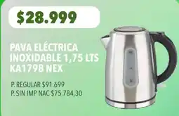 Supermercados Vea Nex pava eléctrica inoxidable oferta
