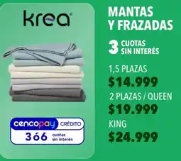Supermercados Vea Krea mantas y frazadas oferta