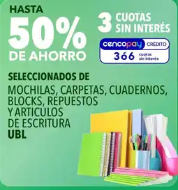 Supermercados Vea Ubl mochilas carpetas cuadernos blocks repuestos y articulos de escritura oferta