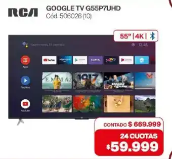 Rca google tv g55p7uhd