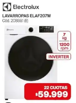 Naldo Lombardi Electrolux lavarropas elaf207w oferta