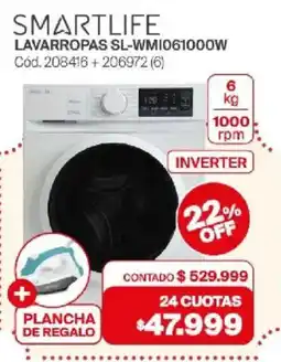 Naldo Lombardi Smartlife lavarropas sl-wmi061000w oferta