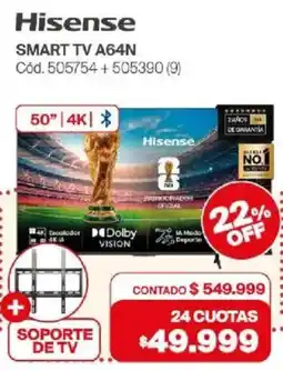 Naldo Lombardi Hisense smart tv a64n oferta