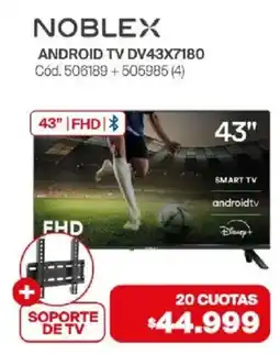 Naldo Lombardi Noblex android tv dv43x7180 oferta