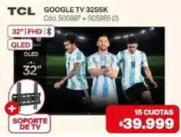Naldo Lombardi Tcl google tv 32s5k oferta