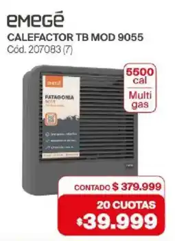 Naldo Lombardi Emegé calefactor tb mod 9055 oferta