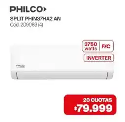 Naldo Lombardi Philco split phin37ha2 an oferta