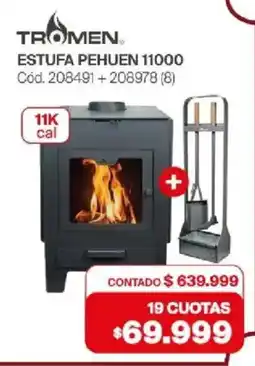 Naldo Lombardi Tromen estufa pehuen 11000 oferta