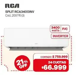Naldo Lombardi Rca split rca3400inv oferta