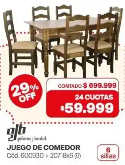 Naldo Lombardi guillermo j. barulich juego de comedor oferta