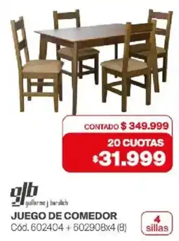 Naldo Lombardi Glb juego de comedor oferta