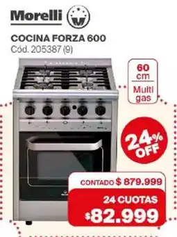 Naldo Lombardi Morelli cocina forza 600 oferta